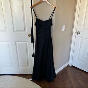 Abercrombie & Fitch Black Spaghetti Strap Maxi Sundress open back medium